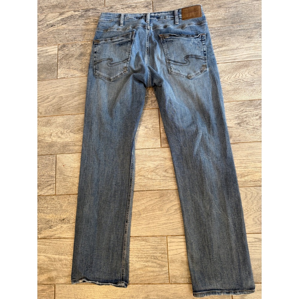 Silver Jeans Grayson Straight Jeans Mens 32x32 Distressed 32 x 32 Faded Western